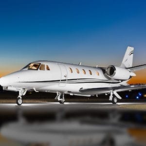a picture of a priority jet cessna citation