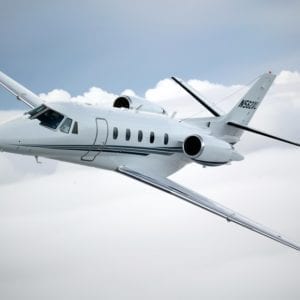 a picture of a priority jet cessna citation